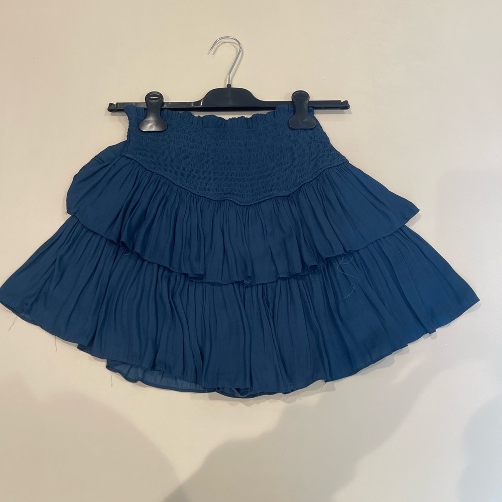 Mustard Seed Navy Tiered A-Line Skirt